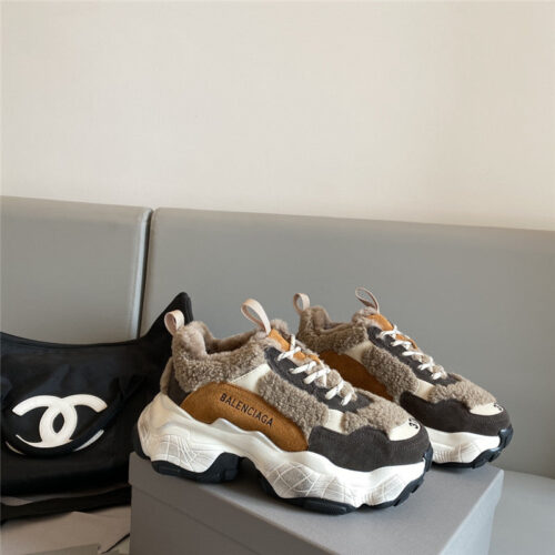 High Quality Luxury Balenciaga Wool Sneaker Womens