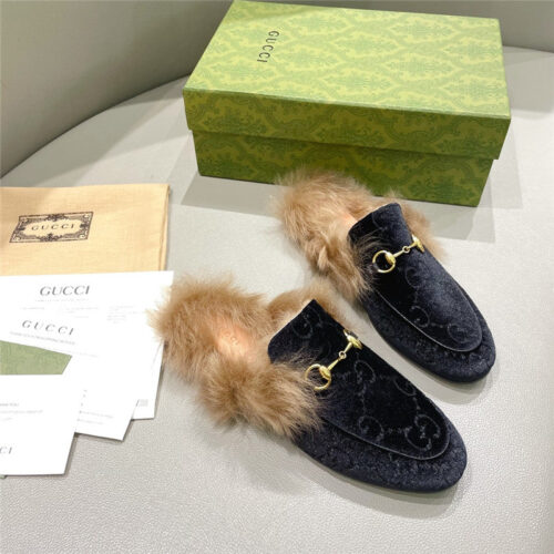 High Quality Luxury Gucci Classic Wool Slippers – Style 39699