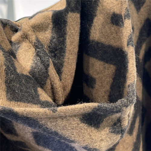 High Quality Luxury Fendi FF Cashmere Hooded Cloak – Style 25962 product detail