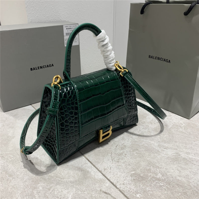 High Quality Luxury Balenciaga Hourglass Bag Crocodile Small product detail