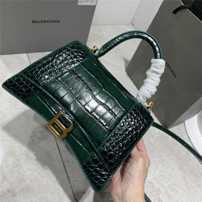 High Quality Luxury Balenciaga Hourglass Bag Crocodile Small product detail