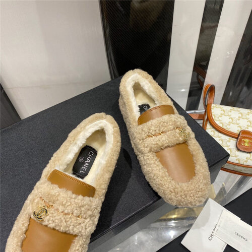 High Quality Luxury Chanel Lamb Wool Loafers product detail