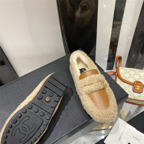 High Quality Luxury Chanel Lamb Wool Loafers product detail
