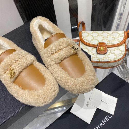 High Quality Luxury Chanel Lamb Wool Loafers product detail