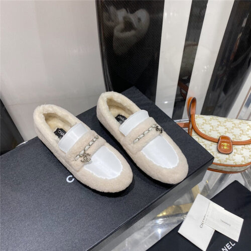 High Quality Luxury Chanel Lamb Wool Loafers – Style 30886