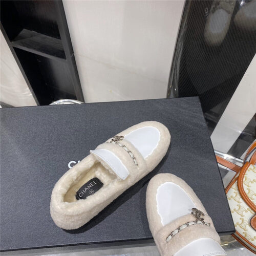 High Quality Luxury Chanel Lamb Wool Loafers – Style 30886 product detail