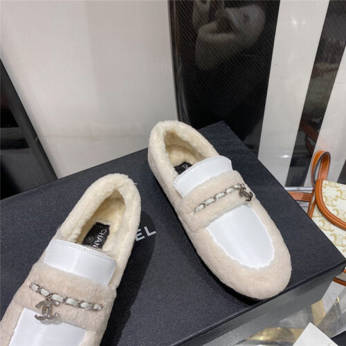 High Quality Luxury Chanel Lamb Wool Loafers – Style 30886 product detail
