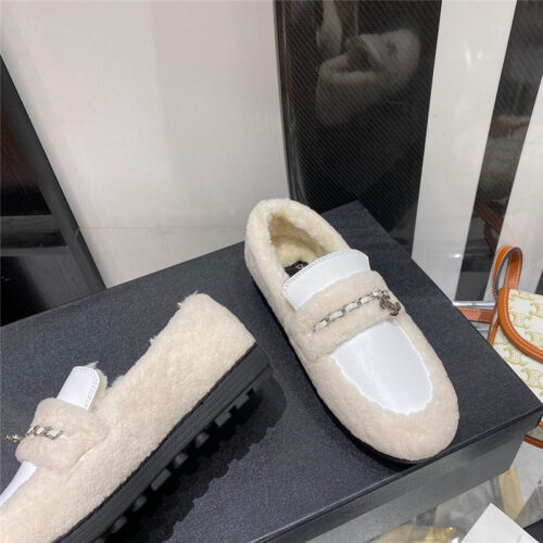 High Quality Luxury Chanel Lamb Wool Loafers – Style 30886 product detail