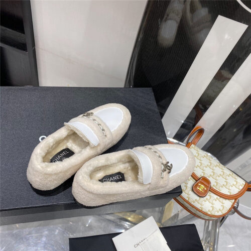 High Quality Luxury Chanel Lamb Wool Loafers – Style 30886 product detail