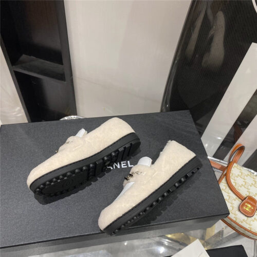 High Quality Luxury Chanel Lamb Wool Loafers – Style 30886 product detail