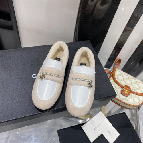 High Quality Luxury Chanel Lamb Wool Loafers – Style 30886 product detail