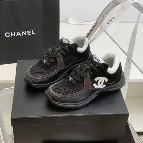 High Quality Luxury Chanel Cc Logo Runner Sneaker alternate view