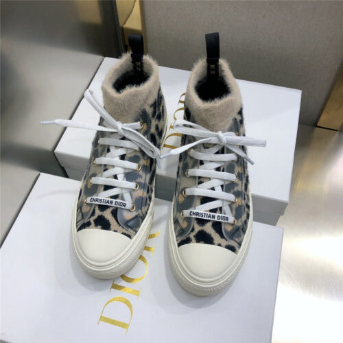 High Quality Luxury Dior Knitted High-Top Sneakers – Style 88454 alternate view