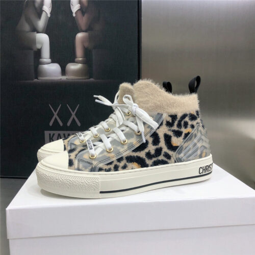 High Quality Luxury Dior Knitted High-Top Sneakers – Style 88454 product detail