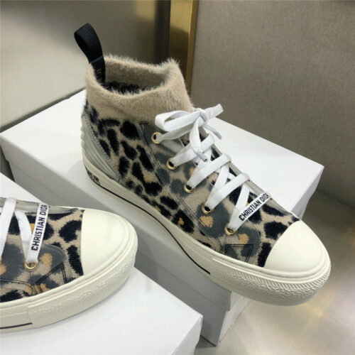 High Quality Luxury Dior Knitted High-Top Sneakers – Style 88454 product detail