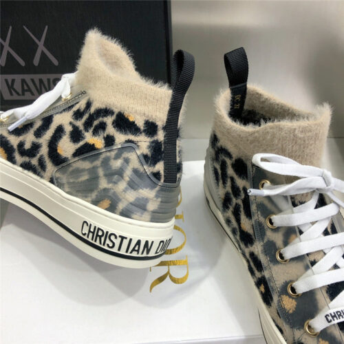 High Quality Luxury Dior Knitted High-Top Sneakers – Style 88454 product detail