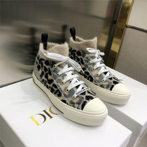 High Quality Luxury Dior Knitted High-Top Sneakers – Style 88454