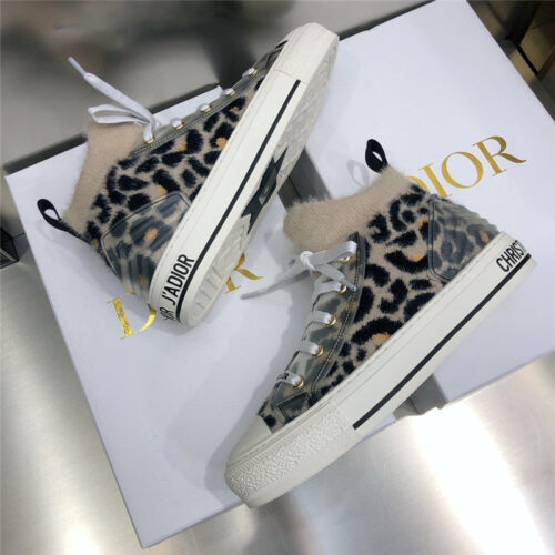 High Quality Luxury Dior Knitted High-Top Sneakers – Style 88454 product detail