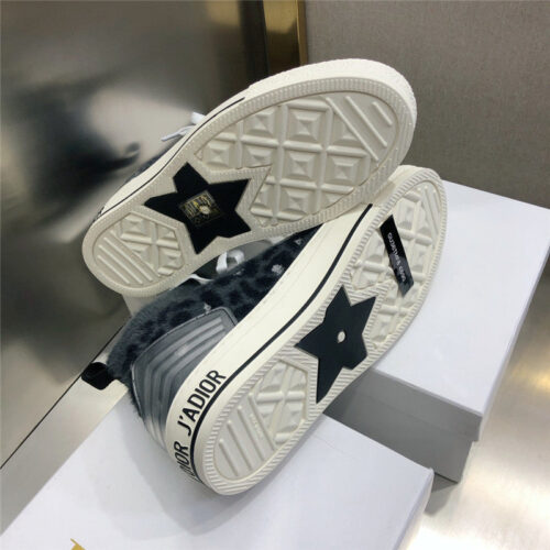 High Quality Luxury Dior Knitted High-Top Sneakers – Style 43814 product detail