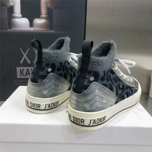 High Quality Luxury Dior Knitted High-Top Sneakers – Style 43814 product detail