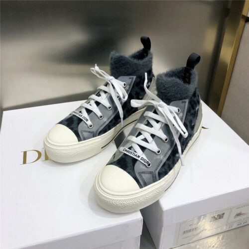 High Quality Luxury Dior Knitted High-Top Sneakers – Style 43814 alternate view