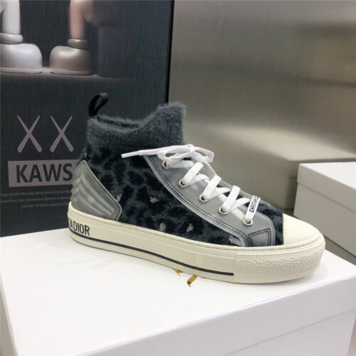 High Quality Luxury Dior Knitted High-Top Sneakers – Style 43814 product detail