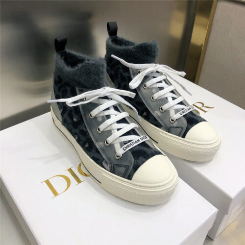 High Quality Luxury Dior Knitted High-Top Sneakers – Style 43814