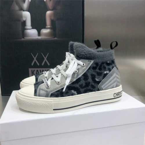 High Quality Luxury Dior Knitted High-Top Sneakers – Style 43814 product detail