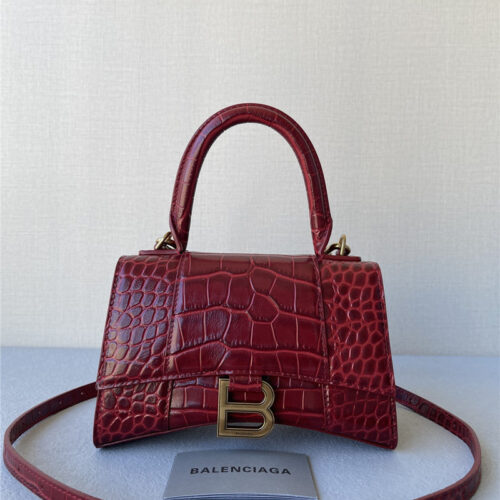 High Quality Luxury Balenciaga Hourglass Xs Crocodile – Style 29892