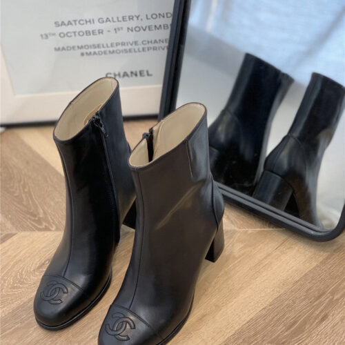 High Quality Luxury Chanel Leather Ankle Boots product detail