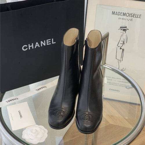 High Quality Luxury Chanel Leather Ankle Boots product detail