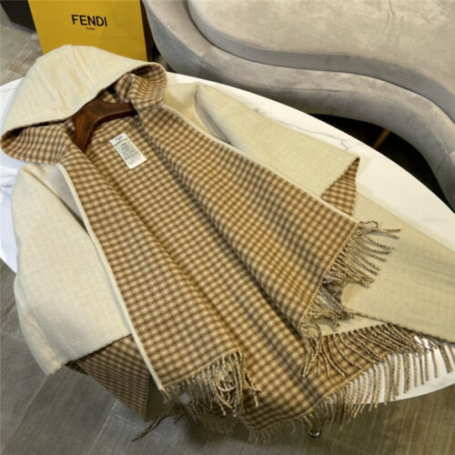 High Quality Luxury Fendi Cashmere Hooded Cloak – Style 25895 product detail