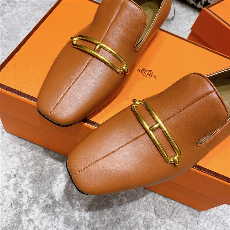 High Quality Luxury Hermes Muller Flat Shoes product detail
