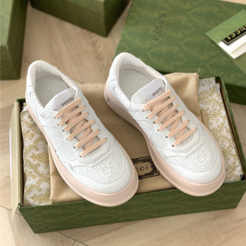 High Quality Luxury Gucci Platform White Sneakers – Style 38451
