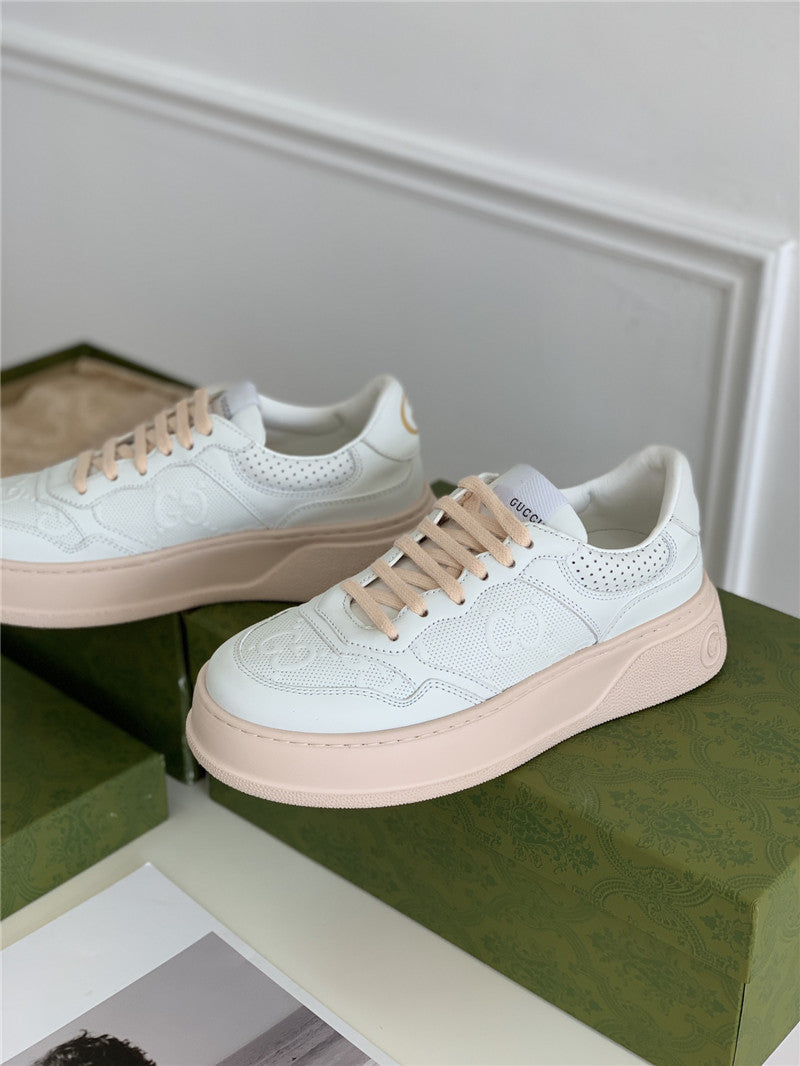 High Quality Luxury Gucci Platform White Sneakers – Style 38451 product detail
