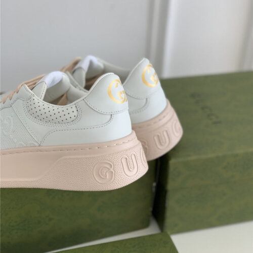 High Quality Luxury Gucci Platform White Sneakers – Style 38451 product detail