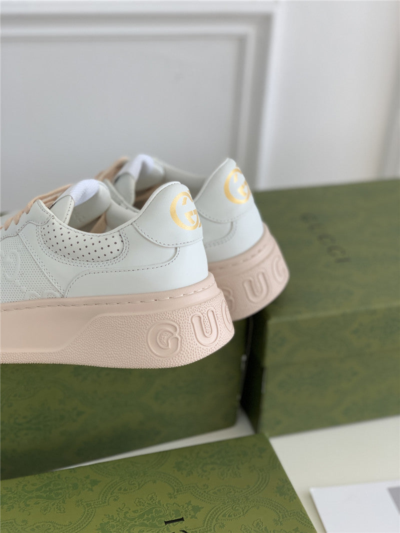 High Quality Luxury Gucci Platform White Sneakers – Style 38451 product detail