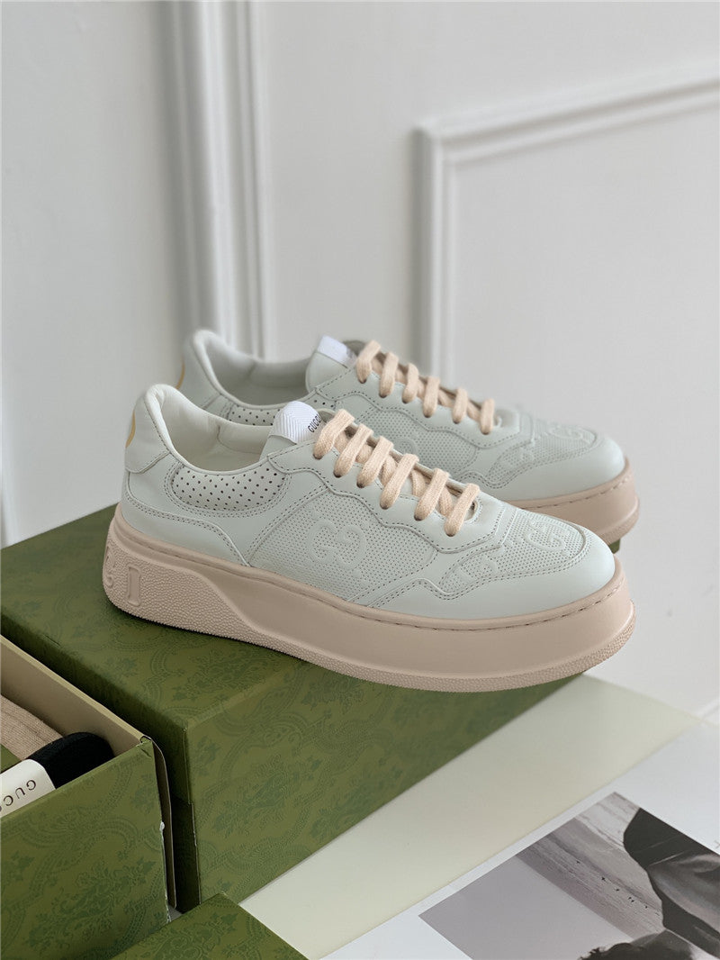 High Quality Luxury Gucci Platform White Sneakers – Style 38451 product detail