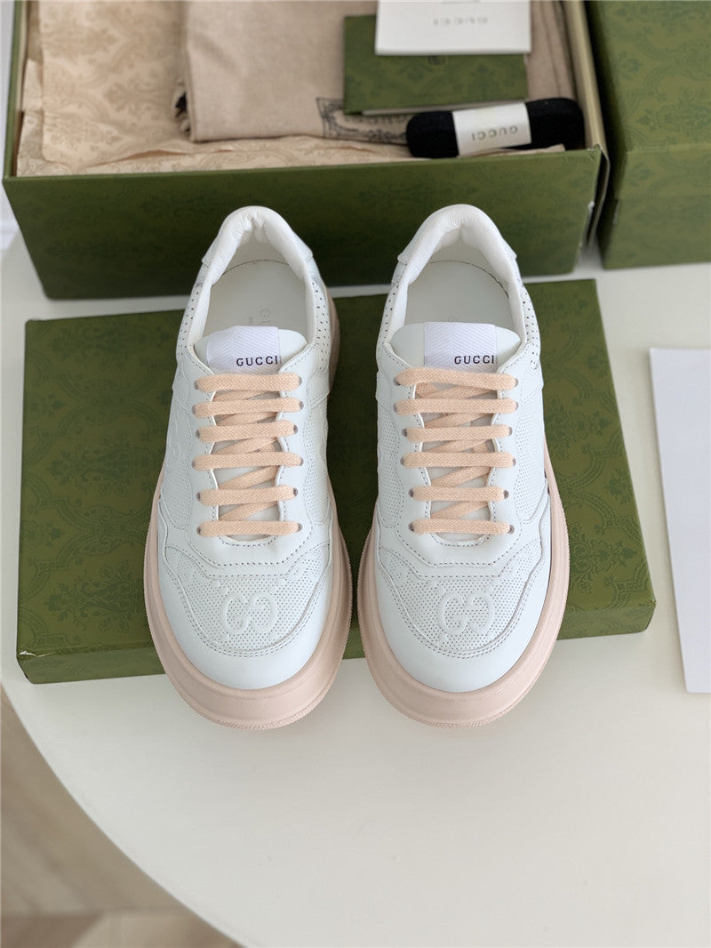 High Quality Luxury Gucci Platform White Sneakers – Style 38451 product detail