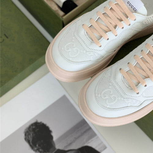 High Quality Luxury Gucci Platform White Sneakers – Style 38451 product detail