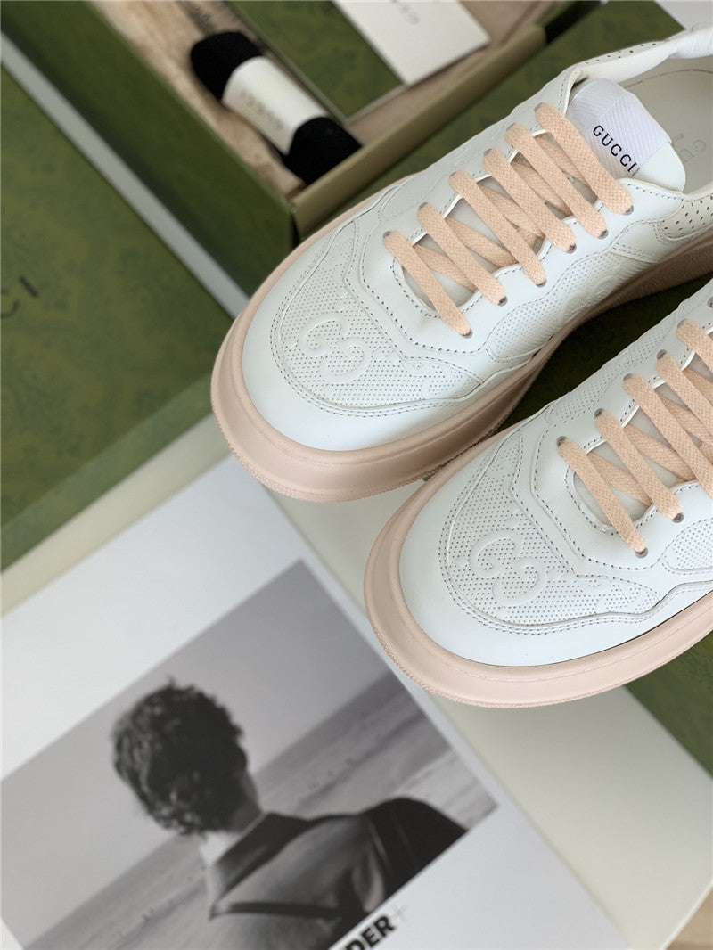 High Quality Luxury Gucci Platform White Sneakers – Style 38451 product detail
