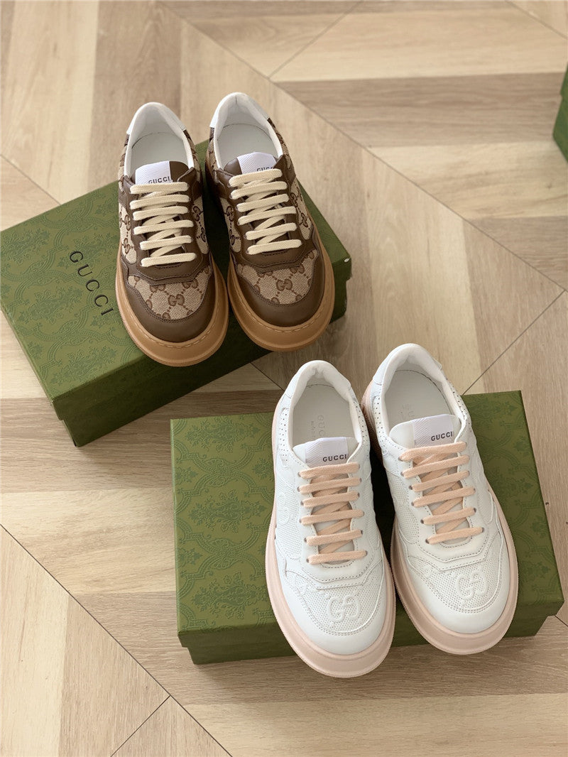 High Quality Luxury Gucci Platform White Sneakers – Style 38451 product detail