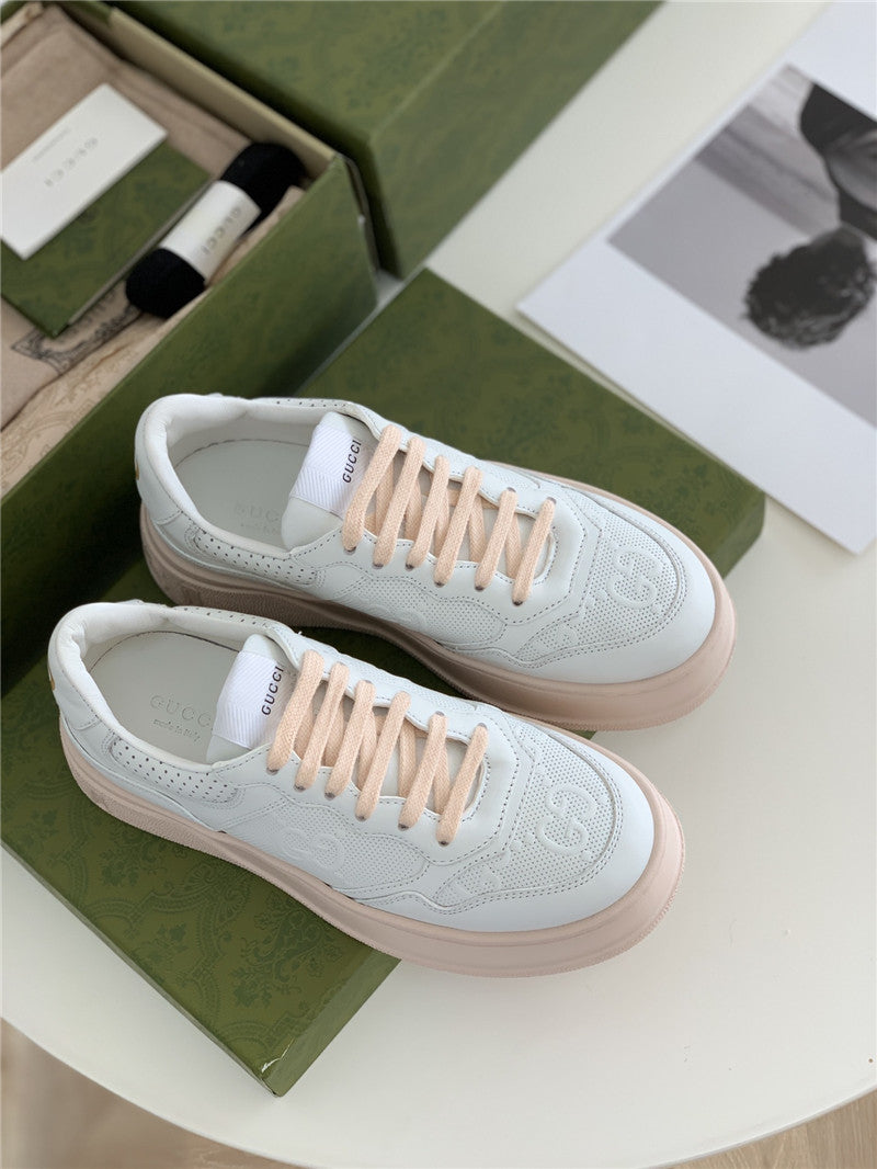 High Quality Luxury Gucci Platform White Sneakers – Style 38451 product detail