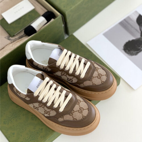 High Quality Luxury Gucci Platform White Sneakers product detail