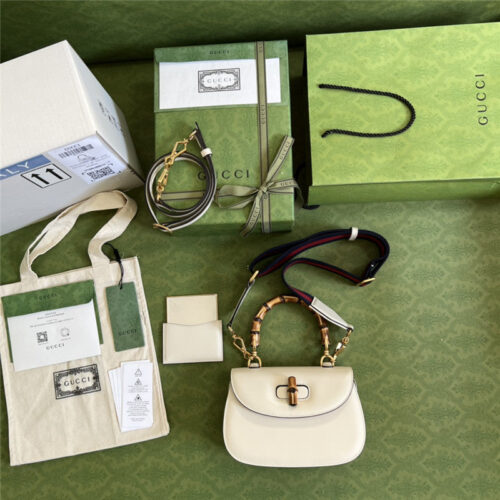 High Quality Luxury Gucci Bamboo 1947 Series Bamboo Small Handbag – Style 03246 product detail