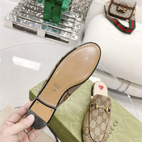 High Quality Luxury Gucci Beige GG Princetown Slippers product detail