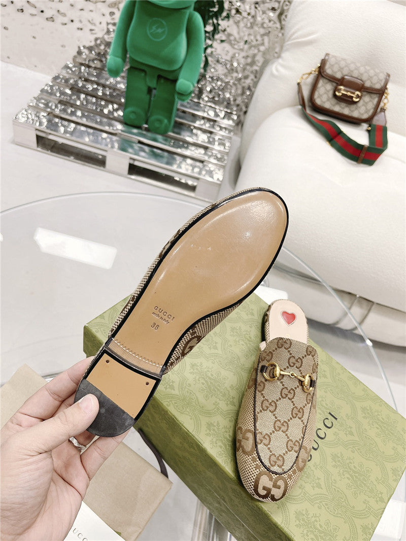 High Quality Luxury Gucci Beige GG Princetown Slippers product detail