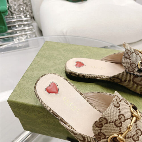 High Quality Luxury Gucci Beige GG Princetown Slippers product detail