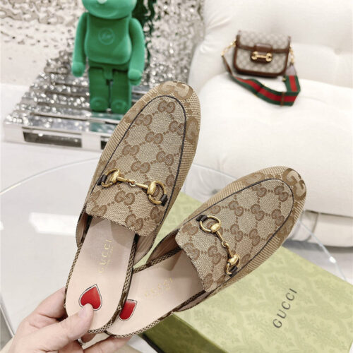 High Quality Luxury Gucci Beige GG Princetown Slippers product detail