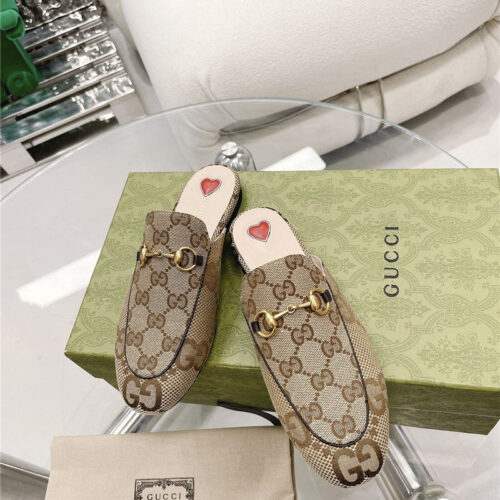 High Quality Luxury Gucci Beige GG Princetown Slippers product detail